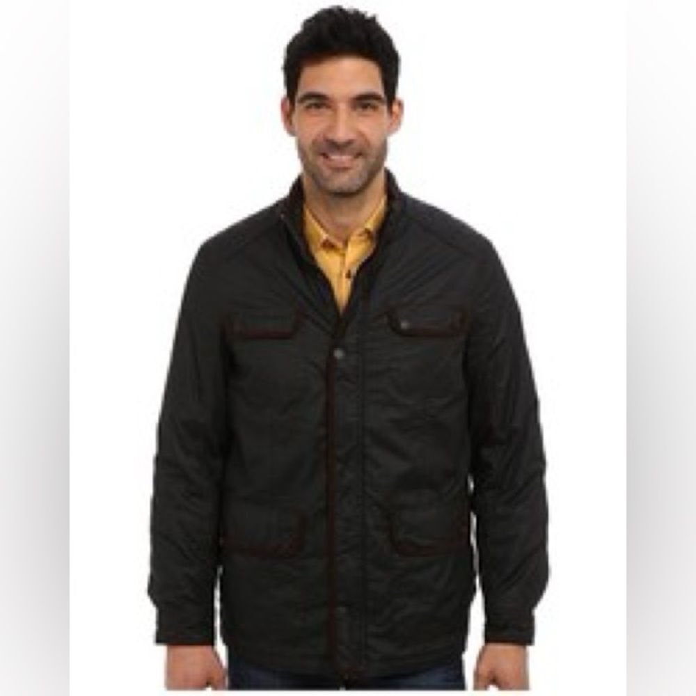 $250 TOMMY BAHAMA MENS NORTH SEA FIELD JACKET DUAL ZIP COAT BLACK size XL black